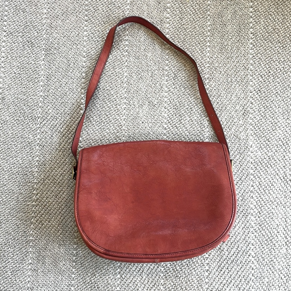 J Crew Red Leather Bag